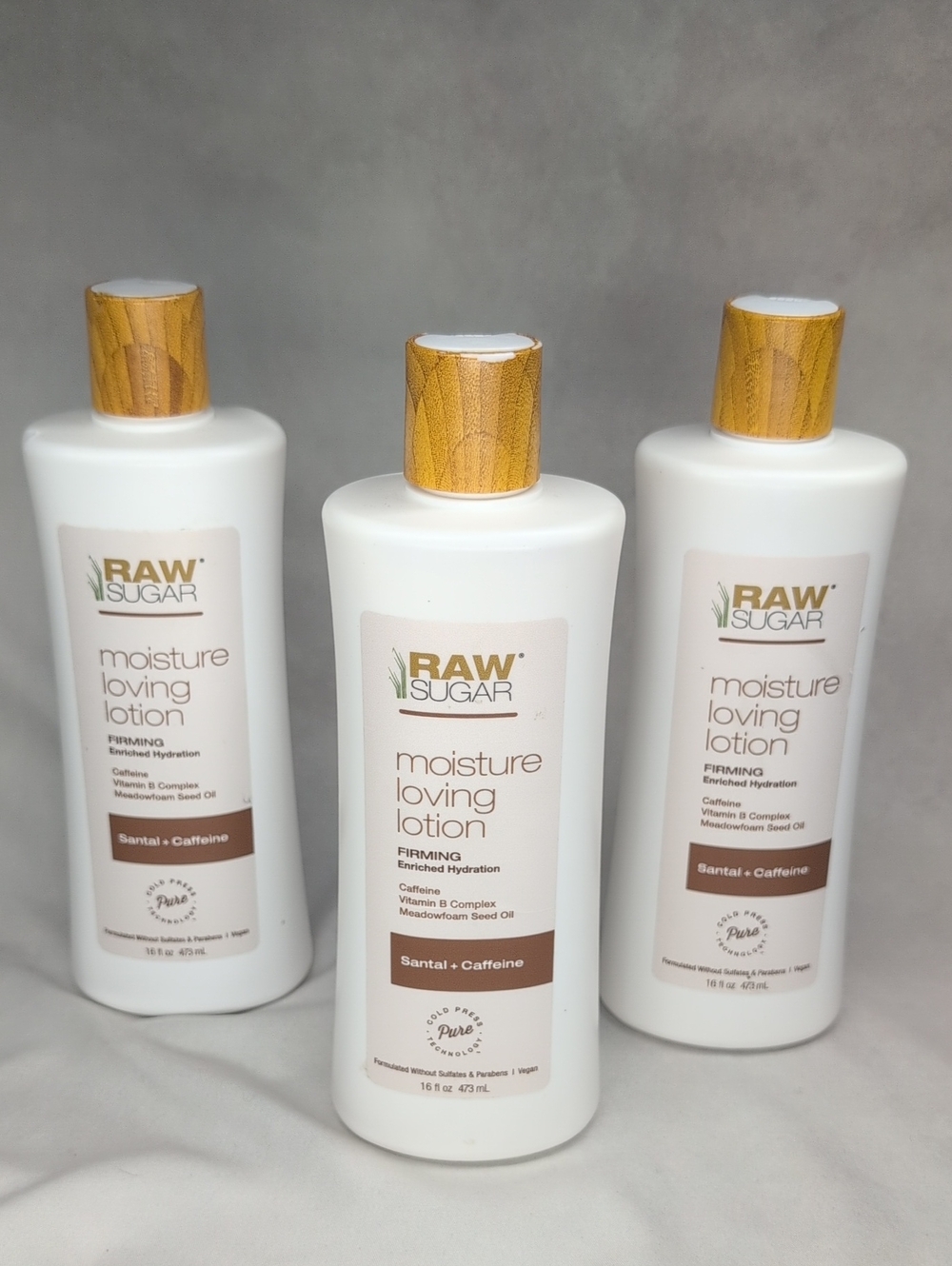 3 Sugar Raw Moisture Loving Lotion Firming Santal + Caffeine 16 Fl Oz